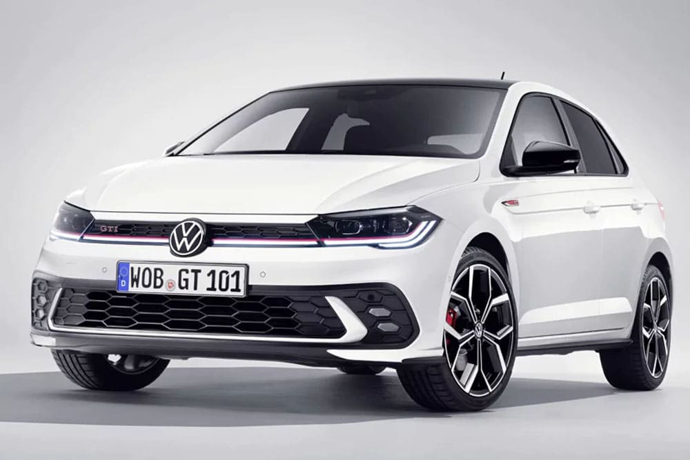 Witte Volkswagen Polo GTI voor zakelijke lease
